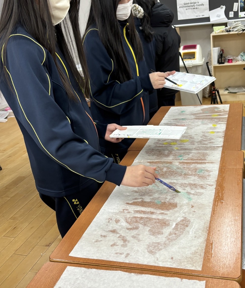 弟子屈中学校文化部~展示背景の創作