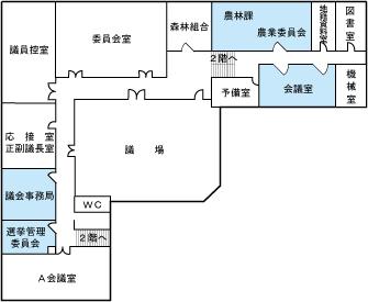 庁舎3階のフロアマップ